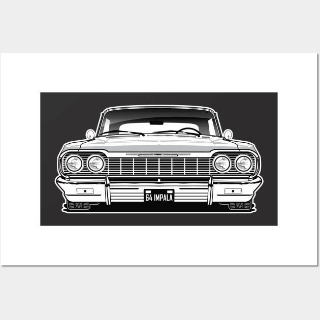 1964 Impala BW Wall Art by RBDesigns
